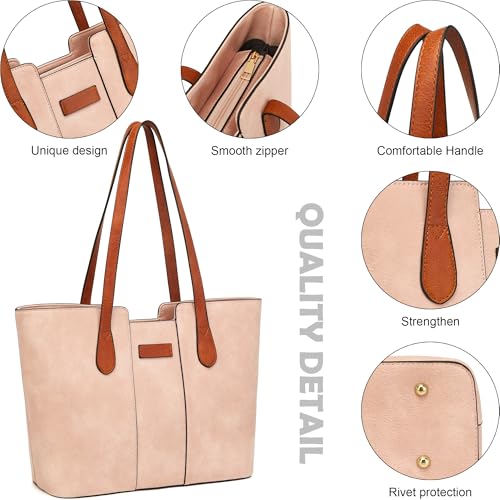 Image of ToLFE Tote Bags for Women Purses and Handbags Top Handle Satchel PU Leather Shoulder Hobo Bags | Top Handle