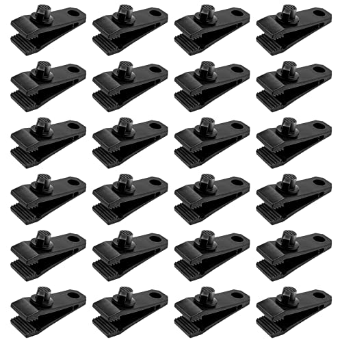 Tarp Clips Heavy Duty Lock Grip Clamps Thumb Screw Tent Clip Secures Tarps Awning Clamp Set for Camping Tarps Awnings Caravan Canopies Car Covers Swimming Pool Covers Boat Cover etc. (24)