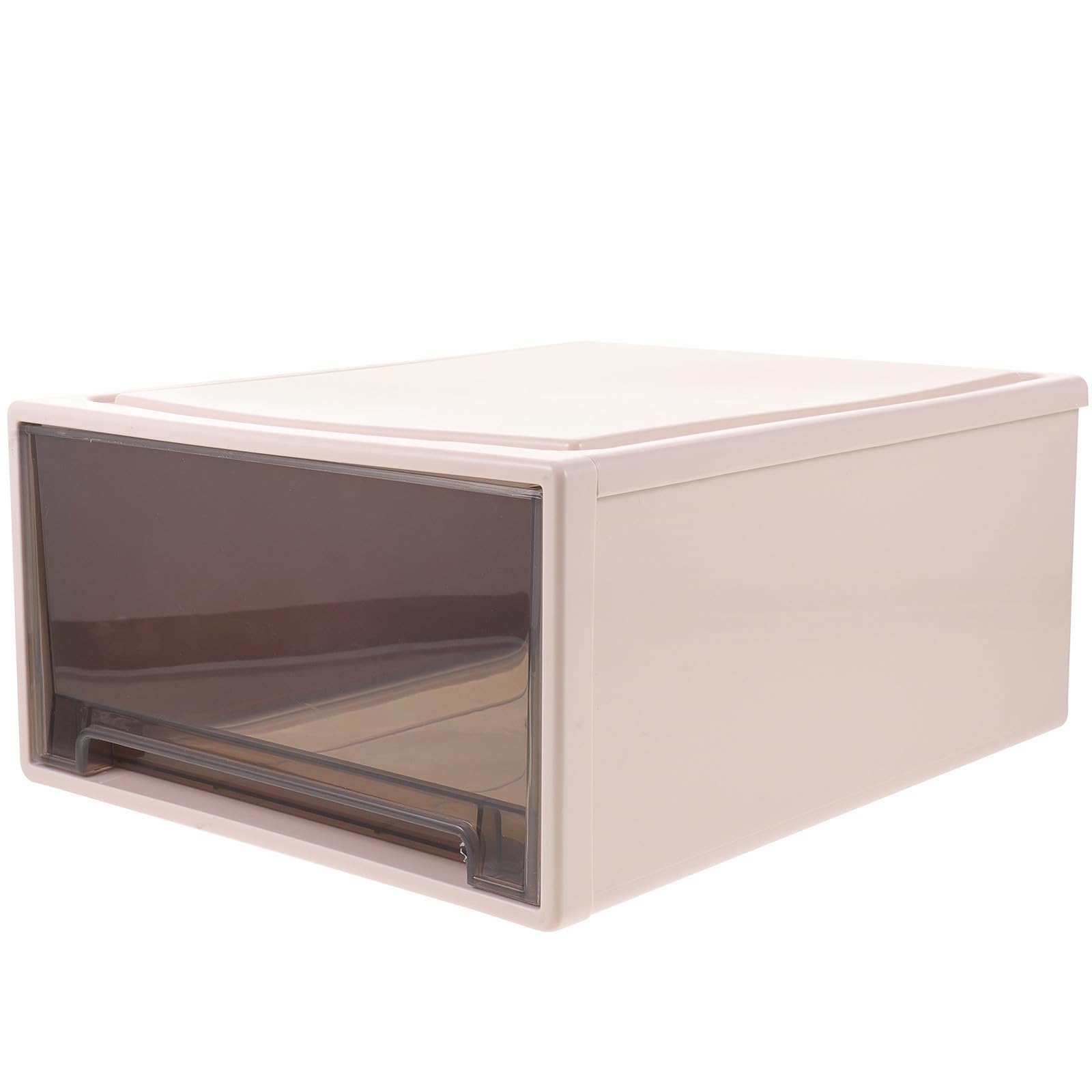 Caja de Almacenamiento Diseño Simple y Ligero Marrón de Plástico Gran Capacidad para Ropa Interior y Calcetines para Uso Práctico Hogar