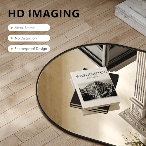 Arched Wall Mirror for Bathroom,Mirrors for Wall,28''x40'',Vanity Mirror for Bedroom Dresser, Entryway, Living Room, Metal Frame (28''x40'',Black)