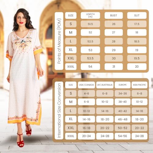 Image of Miss Lavish London Kaftan Dresses for Women Plus Size Long Batwing Sleeve Caftans, V Neck Moo Moo Printed Beach Cover Up Maxi Beach Dress, Bathing Suit Cover-Up Loungewear