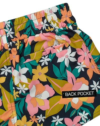 Image of Volcom Girls' Swimsuit Set - UPF50+ Quick-Dry Girls One Piece Swimsuits with Matching Swim Shorts for Swimming (Sizes: 2T-16)
