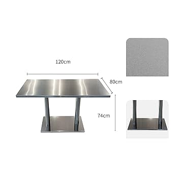ステンレス製ダイニングテーブル Amazon｜原色ステンレススチールメタルダイニングテーブル、バー