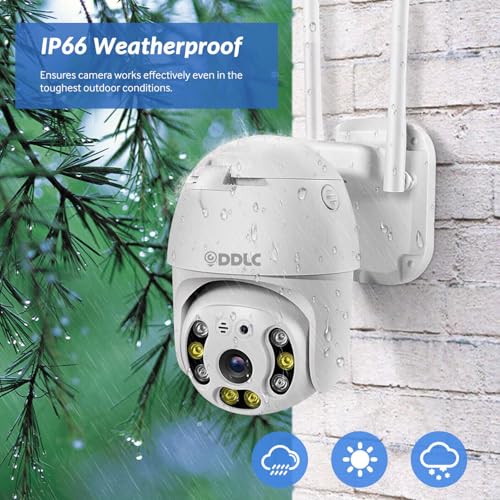 Image of DDLC 5MP WiFi Pan Tilt Surveillance Camera | Two Way Talk | Motion Detection | Color Night Vision | CCTV Camera for ndoor Outdoor | Mobile app V380 PRO (PTZ)