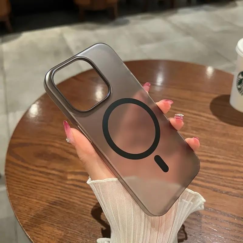 Image of COVERLY Luxury Paper Thin Case Cover for iPhone 12 Pro | Matte Finish | Compatible with magsafe | (Black, iPhone 12 Pro)