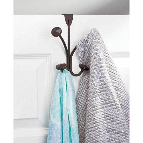 InterDesign Over The Door Garment Hook - Medium 4.5 Inch Metal Hanger Organizer