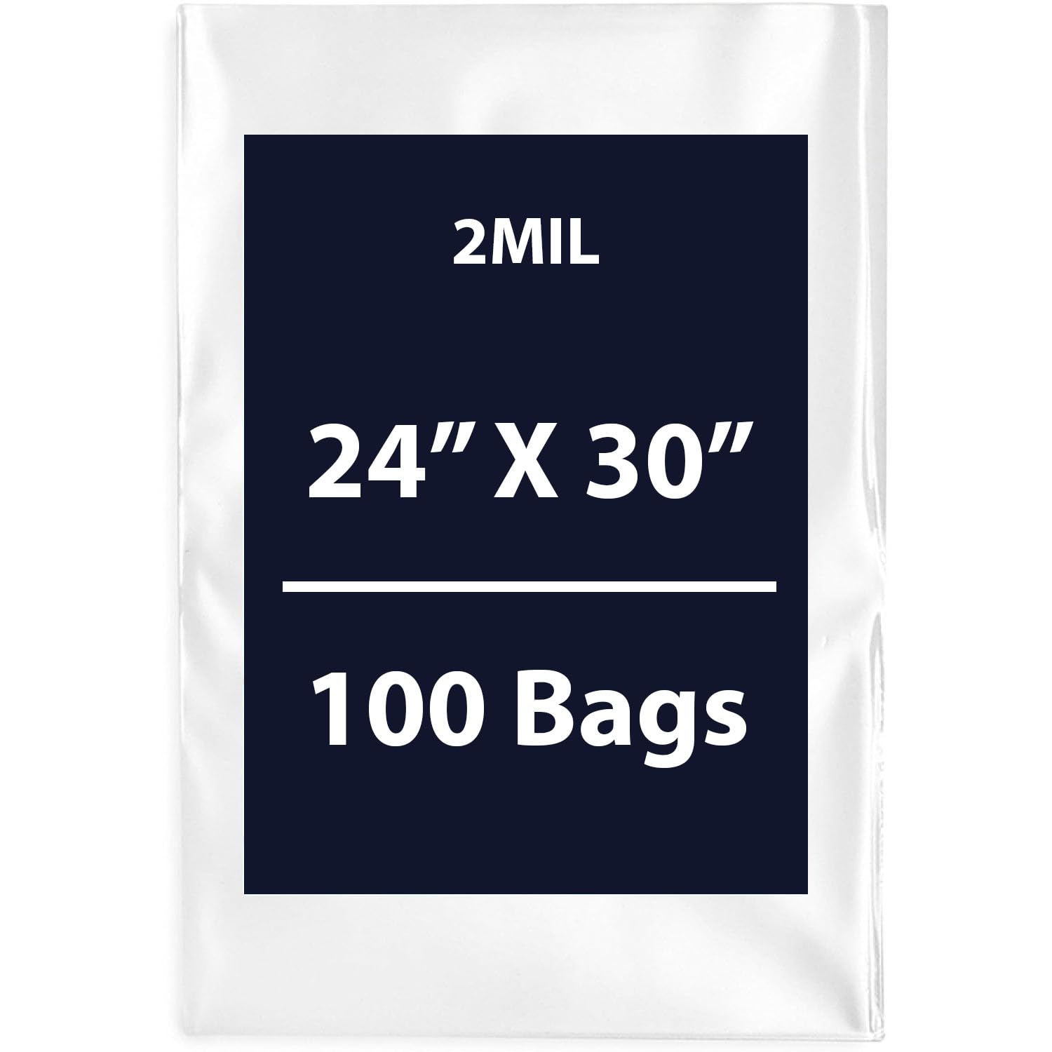 100 Transparente Polybeutel Flach | 61 X 76,2 Cm | 2 Mm LDPE, Für Verpackung & Lagerung