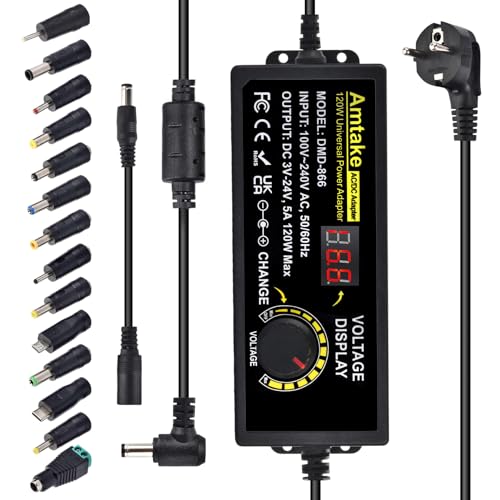 Einstellbares AC/DC-Netzteil 3–36 V, 1,7 A, 60 W – Mit LED-Anzeige, Für Dauerbetrieb
