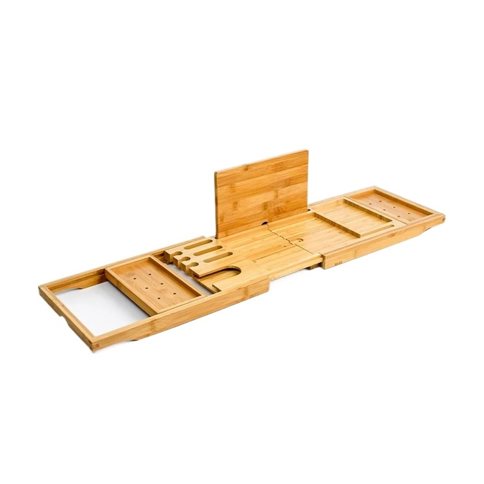 Bandeja de bambú personalizada para bañera de bambú asequible para una experiencia relajante de spa en el baño y el hogar, perfecta para libros, bebidas y accesorios