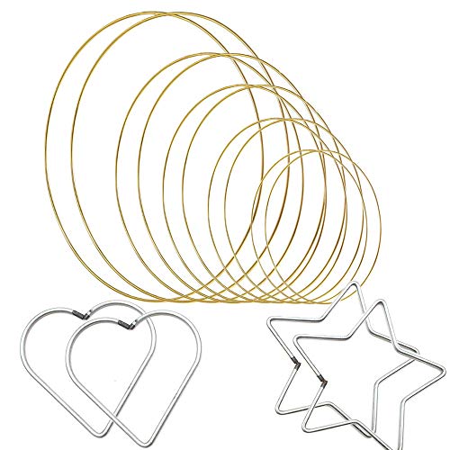 Zasiene Aros para Atrapasueños 14 Piezas Anillos de Metal Atrapasueños Anillos de...