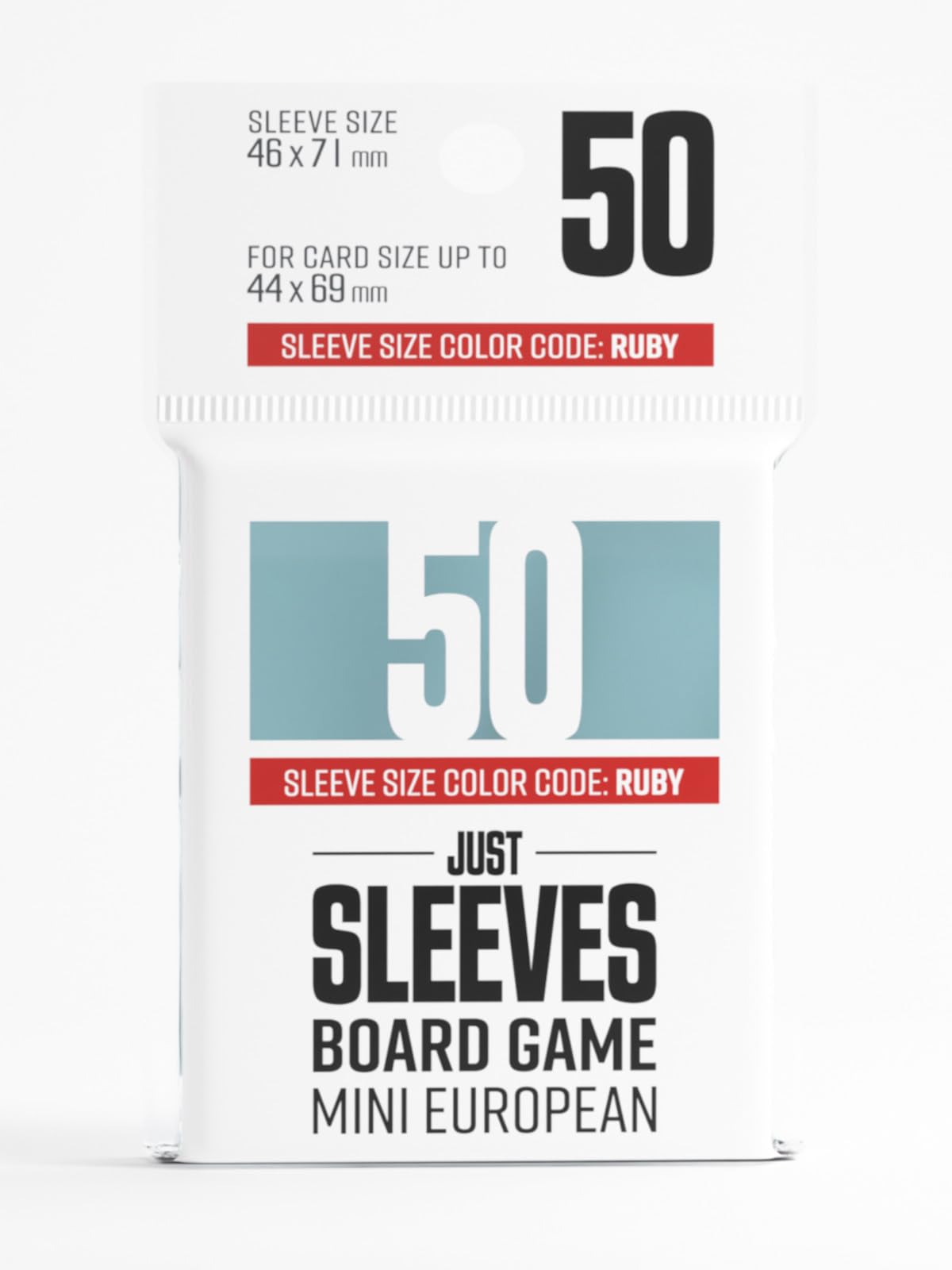 Gamegenic | Just Sleeves - Mini European (50 Sleeves) | Board Game Accessory