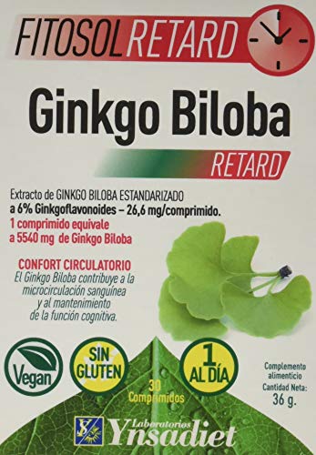 Ginkgo Biloba Retard - 30 Cápsulas Ynsadiet