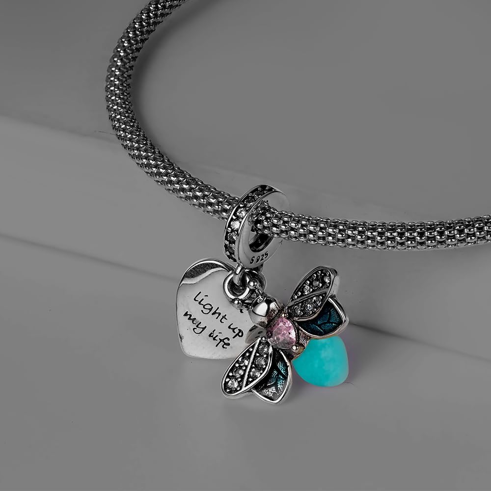 Amufer S925 Charms for Pandora Bracelets and Necklaces, Nature Plants Animals Sky Ocean, Gift for Women, for Birthday Anniversary Christmas St. Patrick's Day Easter Valentine's Day Mothers Day - Image 3