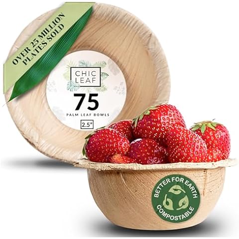 Chic Leaf Compostable Mini Palm Leaf Bowls Cover