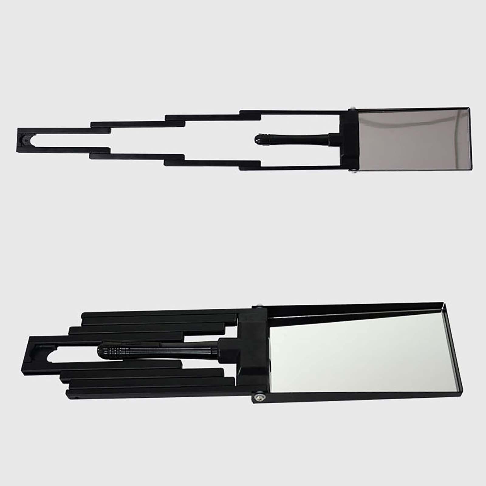 Miroir d'inspection du châssis, Mini Miroir télescopique Pliable Portable, Longueur télescopique 150-470 mm,