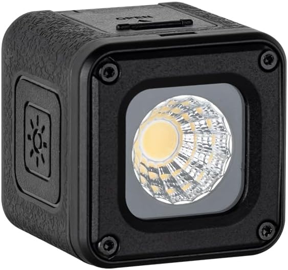 Mini Cube Light for Macro Photography LED Video Light, Rainproof Light Kit with 8 Color Filters, Small Photography Light 5600K CRI95 for GoPro, for DJI, Smartphones, Cameras, RM01-3405