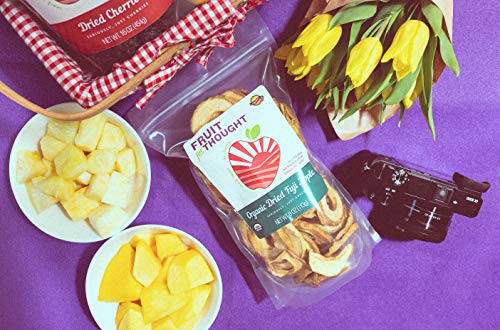 USA Grown Organic Dried Fuji Apple Slices 8 Ounce Bag (Pack of 2) - Seriously Just Fuji Apples, No Added Sugar, No Preservatives - Organic Dried Apples Multi-serving Bag Bundle - Thumbnail 3