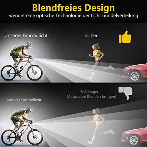 Opard Fahrradlicht, Fahrradlicht StVZO Zugelassen, LED Fahrradbeleuchtung USB Aufladbar,...