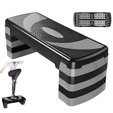 Ajx Gym Exercise Aerobic Stepper Height Adjustable Non Slip Rubber Step Platform Exercise Workout Step Equipment Home Gym Accessories For Women And Men Cover