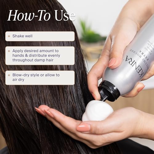 Image of Kenra Volume Mousse Extra 17 | Firm Hold Mousse | Non-drying, Non-flaking Lightweight Formula | Tames Frizz & Conditions |Thermal Protection up to 450F| All Hair Types | 8 oz