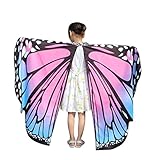 Material: Polyester QinMM Kind Baby Mädchen Schmetterlingsflügel Pixie Poncho KostümzubehörVon (Rosa)