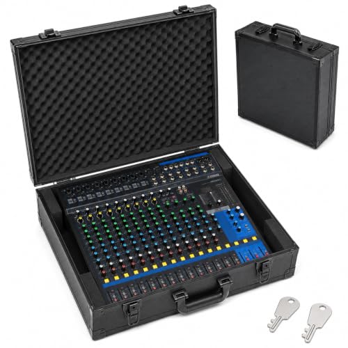 Focysep Hard Shell Mixer Case for Yamaha MG16XU MG20XU, Lockable Audio Mixer Carrying Case with Wave...