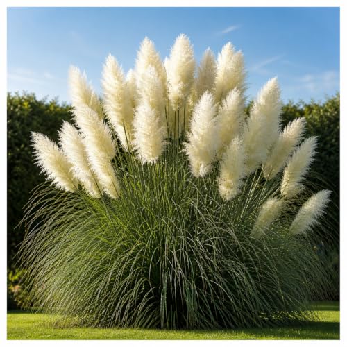 Stauden Gänge 3 x Cortaderia selloana 'White' Weißes Pampasgras winterhart