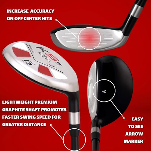 Majek Golf All Hybrid #6: +2 Inches Longer Than Men’s Standard Length, Extra Big & Tall XL, Extra Long XXL, Stiff Flex Right Handed New Utility S Flex Club