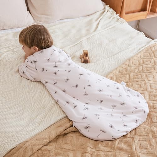 Image of HOUSBAY Baby Sleep Bag Wearable Blanket Sleep Sack with Detachable Sleeves 2.5tog Unisex Baby Sleeping Sack With 2-Way Zipper