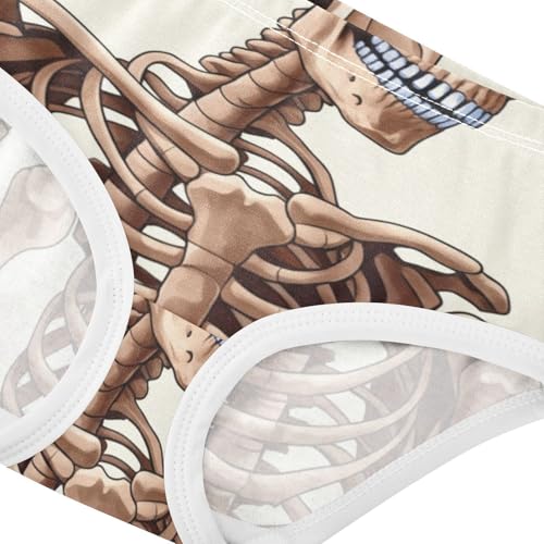 Personalized Toddler Underwear Custom 2t Cotton Girl Panties Cute Funny Skeleton Rock Sign Briefs Undies Kids4