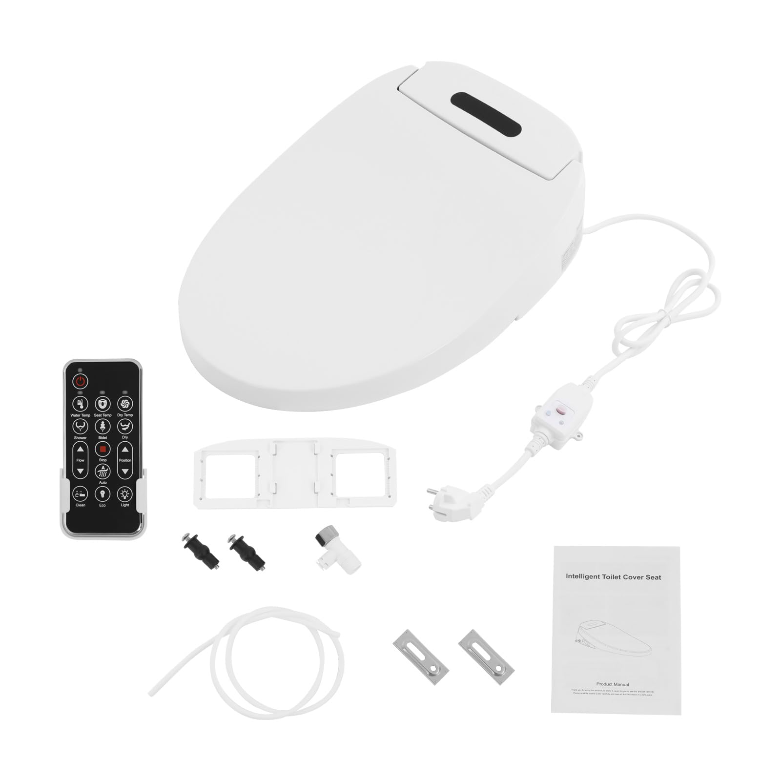 Deska sedesowa z bidetem, elektroniczna deska sedesowa Smart Bidet, lampka nocna, przyjazna dla środowiska, oszczędność energii, podgrzewane siedzisko, wiele funkcji czyszczenia
