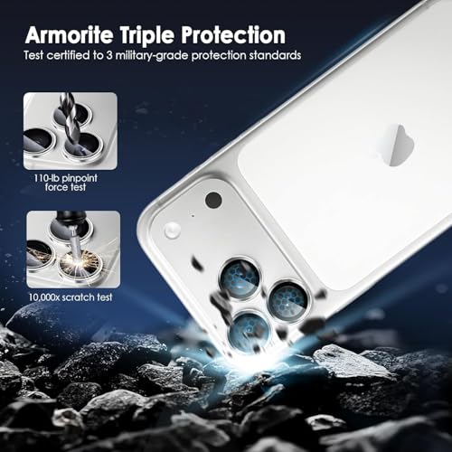 Image of Camera Lens Protector Compatible with iPhone 17 Pro / 17 Pro Max - 9H Tempered Glass Lens Guard, HD Clear, Anti-Scratch, Anti-Drop Camera Protection Ring White