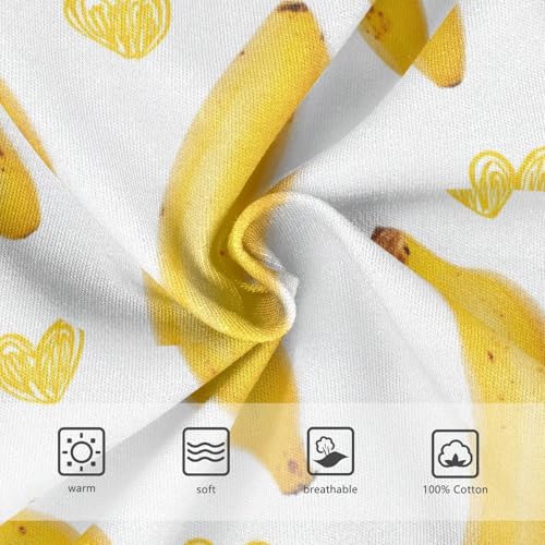 Wusikd Yellow Bananas Boys' Underwear Cotton Heart Boys Briefs Soft Toddler Underwear 2T3