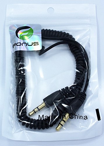 Cable auxiliar en espiral 3.5mm para audio coche miniatura 3