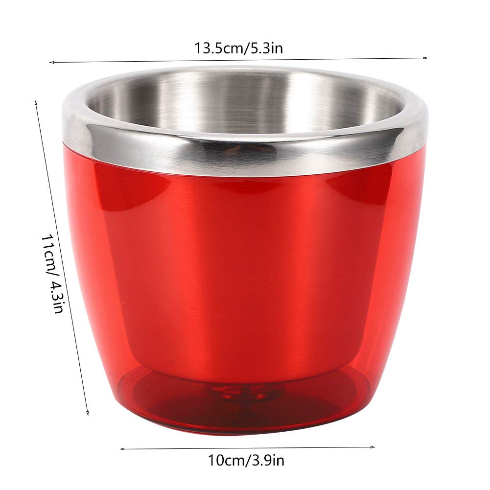 Lybunair Stainless Steel Mini Ice Bucket, Mini Wine Cooler Bucket, Double Layer Insulated Champagne Bucket for Home, Kitchen, and Hotel