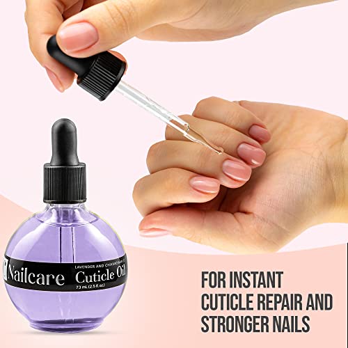 C Care Cuticle Oil For Nails - Levender And Chamomile Nail Oil - Moisturizes And Strengthens Nails And Cuticles - Dropper & Brush Included - Large 2.5 Oz Bottle #TOP6