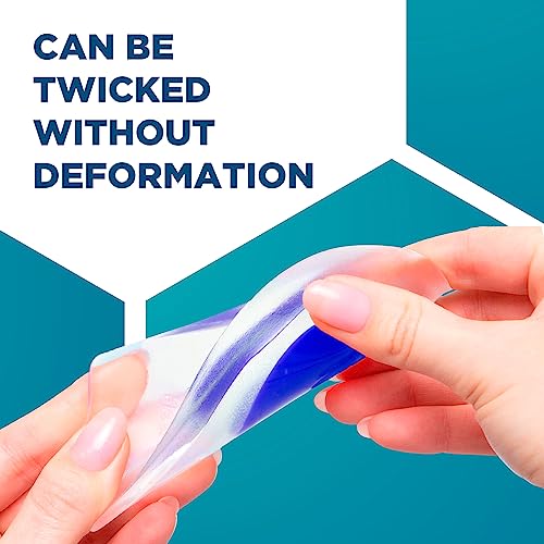 Image of Set Of 1 Pair Silicone Heel Pad , Comfortable, Shoe Heel Support Cushion Gel Pad, Used For Ankle Safety, Reducing Feet Swelling In Winter Summer, Dry Hard Heels Repair For Men, Women, Boys, Girls ( Blue Heel, 1 Pair )