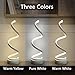 Makion Spiral LED Table Lamp, Curved LED Desk Lamp, Contemporary Minimalist Lighting Design, Warm White Light,Smart Acrylic Material Perfect for Bedroom Living Room (White)