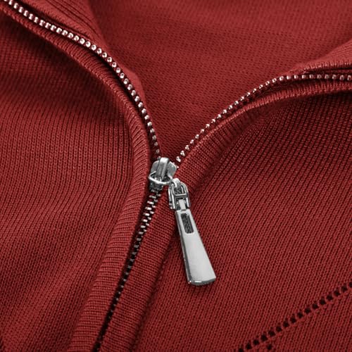 Image of JACK SMITH Quarter Zip Pullover Sweaters for Womens, Rib Polo Sweater Tops