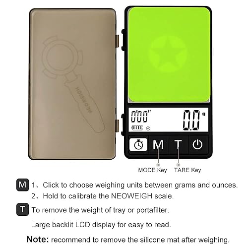 Miniatura 7 de (Última versión) Báscula de café espresso con temporizador, 35.27 oz x 0.00 oz, báscula de café expreso para bandeja de goteo, 35 onzas/0.01 oz,