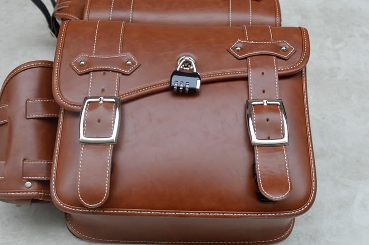 Amazon.co.jp: 防水 サドルバッグ レトロ自転車レザーリアラックバッグ