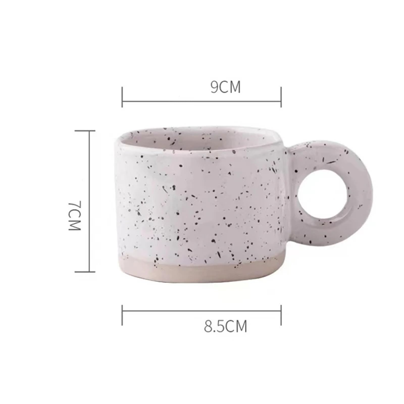 Tazze Mug Tazza in ceramica con manico, tazza da caffè, latte in porcellana fatta a mano, cioccolata calda in, coppia di tazze impugnatura(Yellow)
