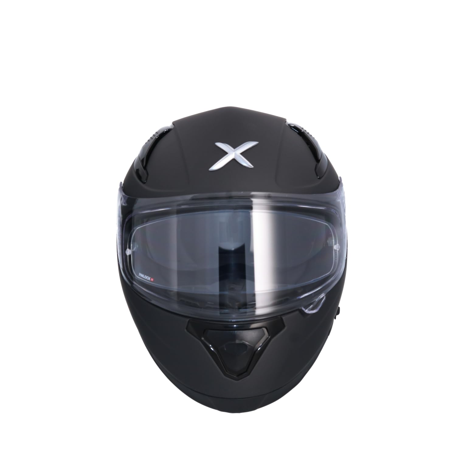 Casco AXOR Apex Solid Casco Integral de Moto Negro Mate con Pantalla Extra y Lente Solar, Diseño Deportivo, Talla XXL