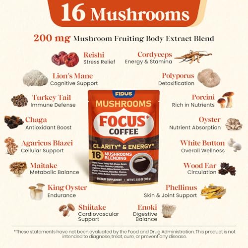 Fidus 16-in-1 Mushroom Coffee