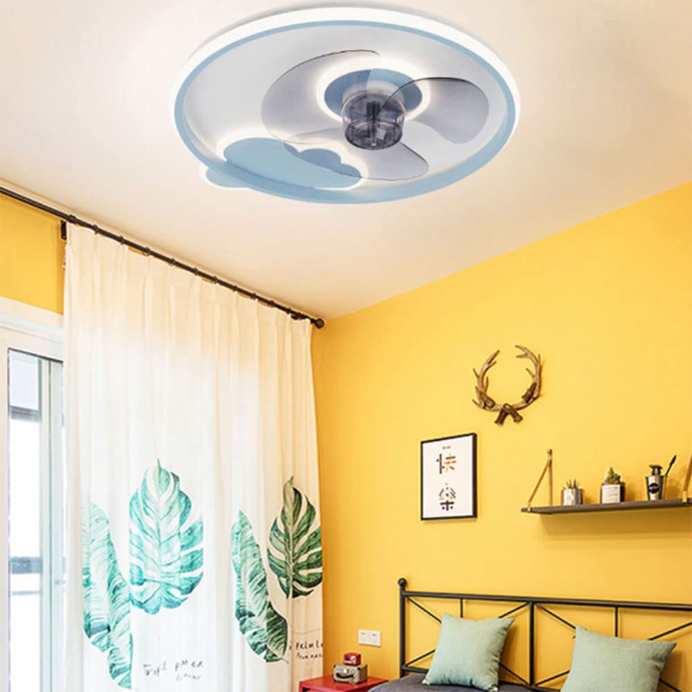 Kolorowa lampa sufitowa do pokoju dziecięcego z wentylatorami Nowa sypialnia Prosty salon Wentylator do restauracji Lampa sufitowa z pilotem Niewidoczny regulowany żyrandol z wentylatorem elektrycznym