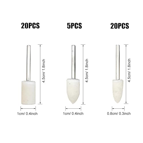 Vista 41 de Woohome Piedra de molienda, ruedas pulidoras - Rueda de piedra pulidora de 12 tamaños, accesorios de punto de pulido para herramienta rotativa