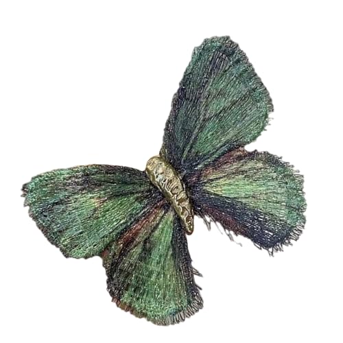 エレガントな刺繍蝶ブローチ古代スタイルラペルピン合金ジュエリー用ドレスファッションコサージュアクセサリー手作り蝶ピン