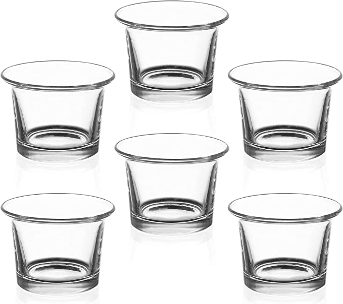Votive Holder, Clear Glass Tealight Candle Holder for Home Wedding Decoration, Small Glasses Jar for Jelly Pudding (Set of 8)-image-44