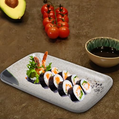 Juego 2 Platos Rectangulares Sushi Melamina miniatura 2