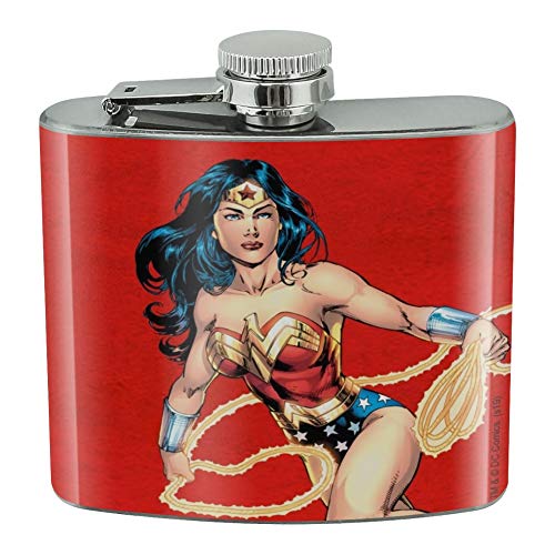 Wonder Woman Character Stainless Steel 5oz Hip Drink Kidney Flask